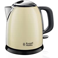 Russell Hobbs Colours Plus - Hervidor de Agua Eléctrico Pequeño (2400 W- Hervidor de 1l- Kettle Inox- Crema) - ref…